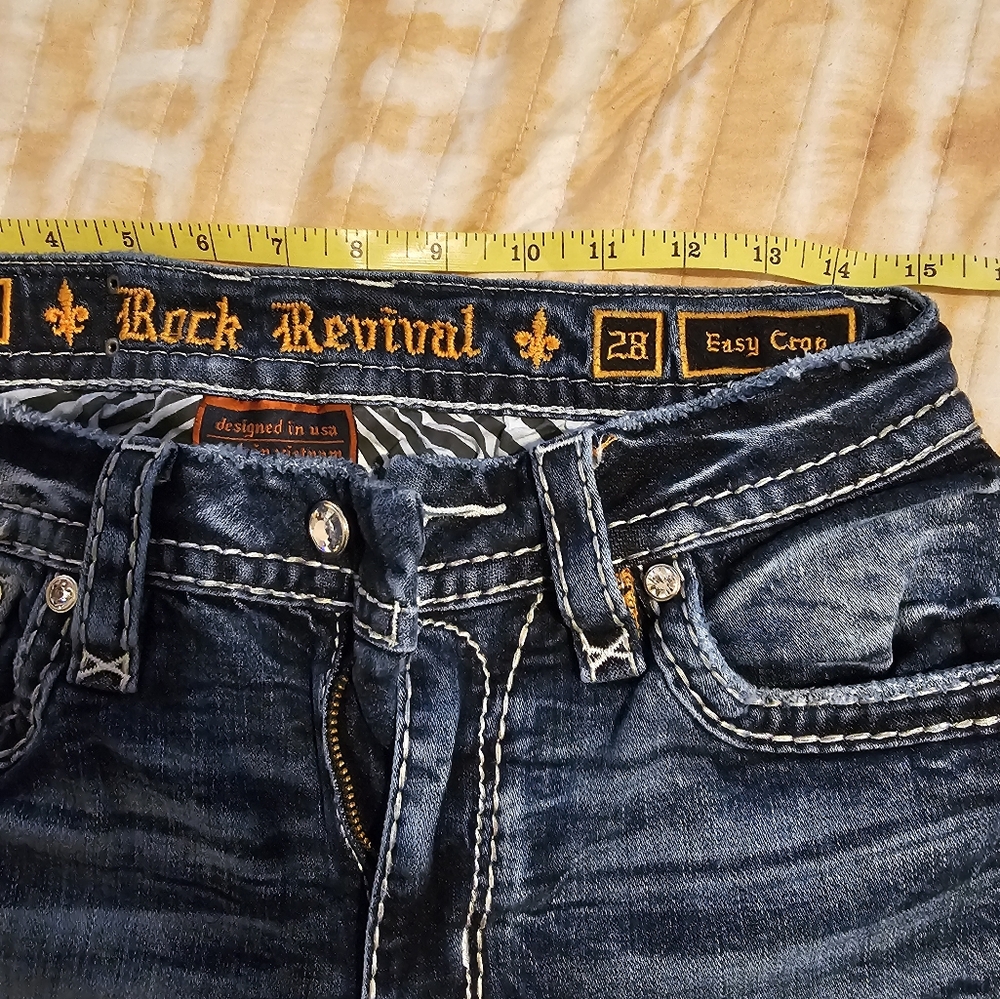 Rock Revival Easy Crop Jeans Womens size 28 - Picture 7 of 7